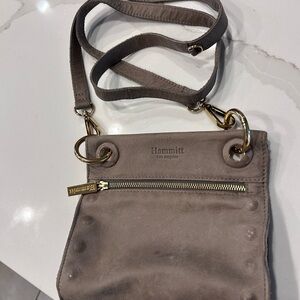 Hammitt Tony Taupe Suede Crossbody Bag